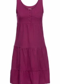 bonprix Kleider|Bekleidung·Pullover & Strickjacken^Baumwoll Jerseykleid, kurz beere