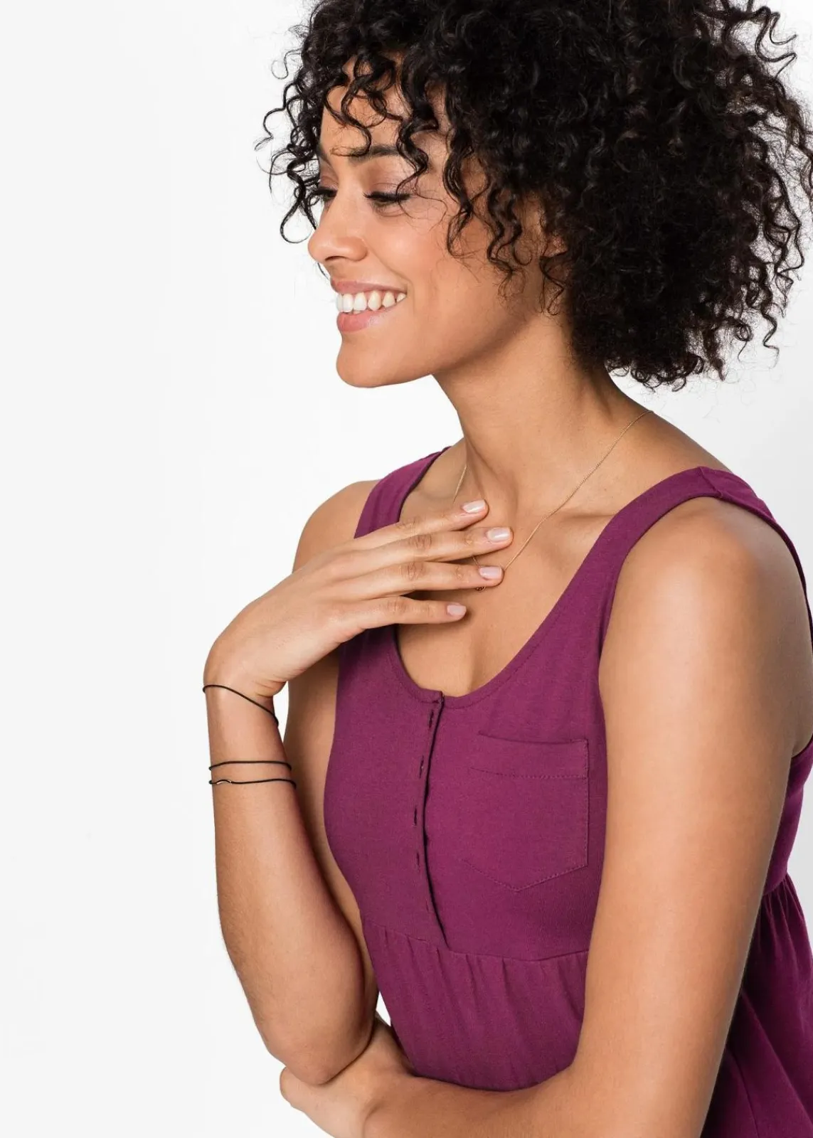 bonprix Kleider|Bekleidung·Pullover & Strickjacken^Baumwoll Jerseykleid, kurz beere