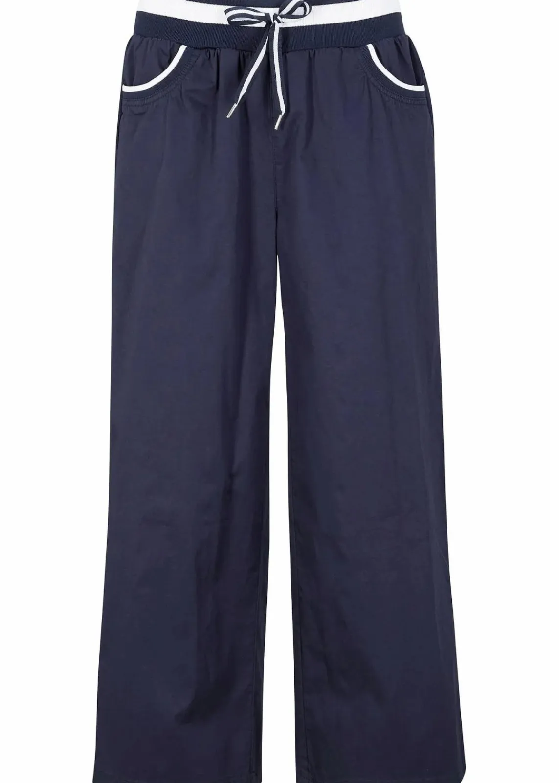 bonprix Hosen^Baumwoll Papertouch- Culotte mit Bequembund dunkelblau