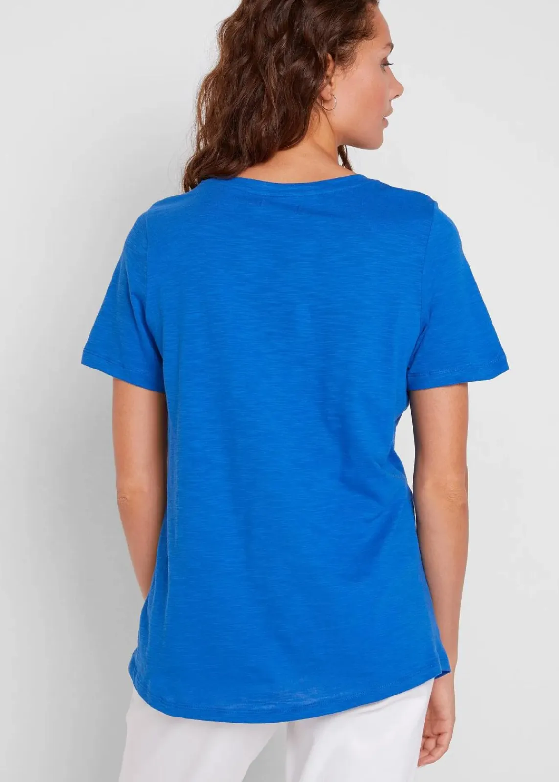 bonprix Shirts & Tops|Nachhaltigere Materialien^Baumwoll Shirt mit Druck azurblau bedruckt