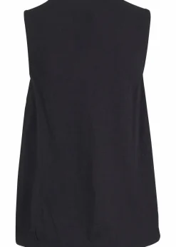 bonprix Nachhaltigere Materialien|Shirts & Tops^Baumwoll Top in Wickeloptik mit Gummibund schwarz