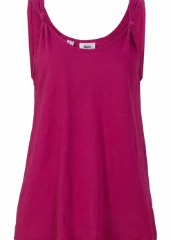 bonprix Shirts & Tops^Baumwoll Top mit Knotendetails violettorchidee