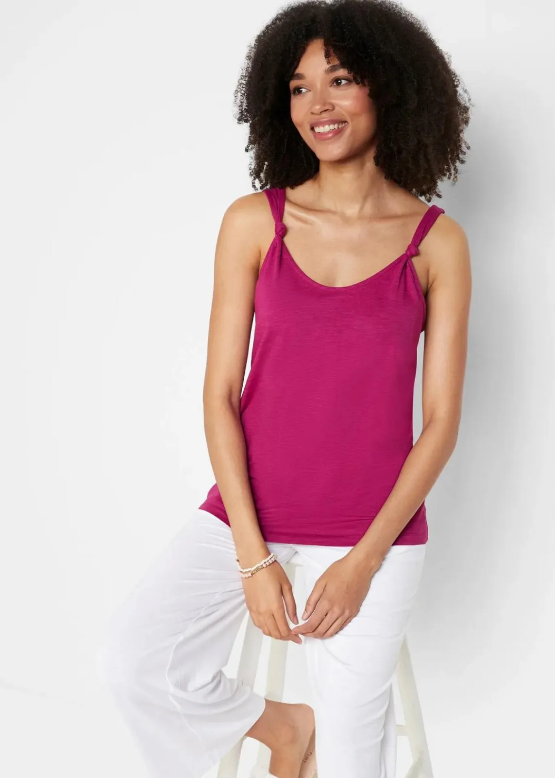bonprix Shirts & Tops^Baumwoll Top mit Knotendetails violettorchidee