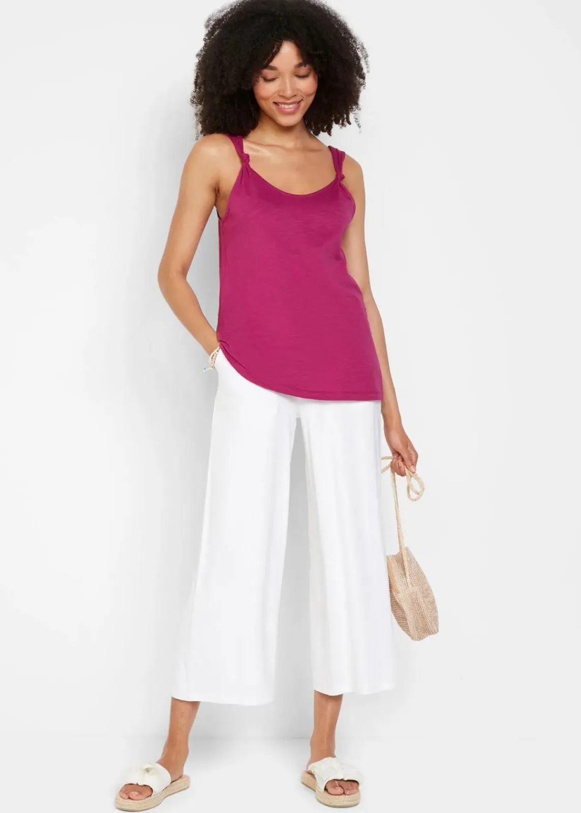 bonprix Shirts & Tops^Baumwoll Top mit Knotendetails violettorchidee