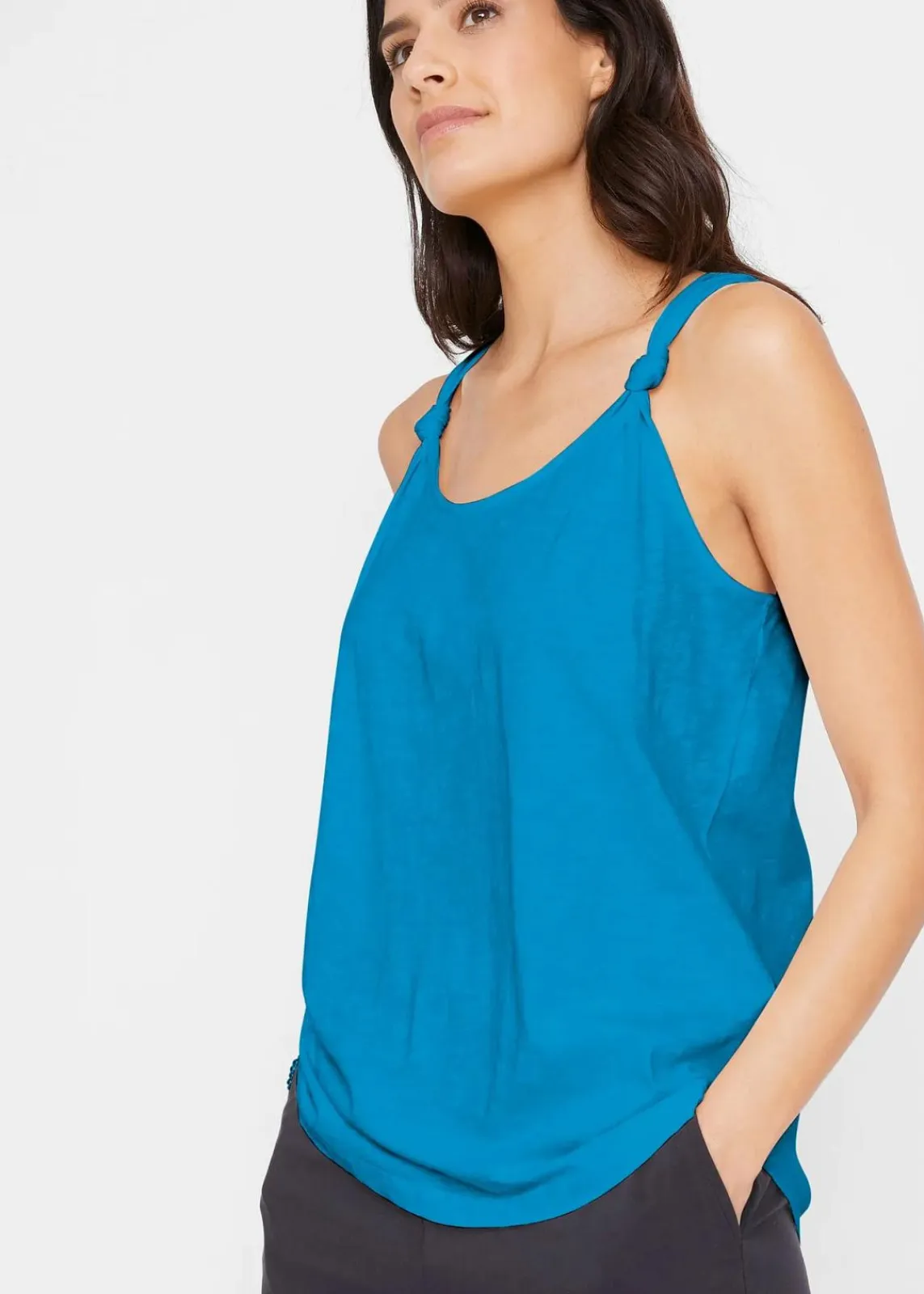 bonprix Shirts & Tops^Baumwoll Top mit Knotendetails meeresblau