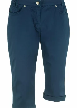 bonprix Bekleidung·Outdoorbekleidung|Bekleidung·Kleider^Baumwoll-Bermuda mit Bequembund dunkelblau