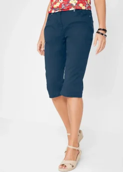 bonprix Bekleidung·Outdoorbekleidung|Bekleidung·Kleider^Baumwoll-Bermuda mit Bequembund dunkelblau