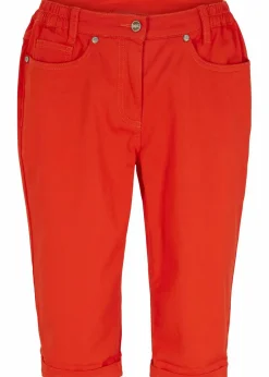 bonprix Hosen|Shorts^Baumwoll-Bermuda mit Bequembund paprikarot