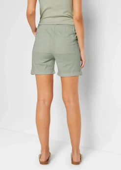 bonprix Bekleidung·Outdoorbekleidung|Bekleidung·Kleider^Baumwoll-Bermuda mit Gummibund seegras