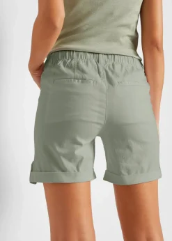 bonprix Bekleidung·Outdoorbekleidung|Bekleidung·Kleider^Baumwoll-Bermuda mit Gummibund seegras