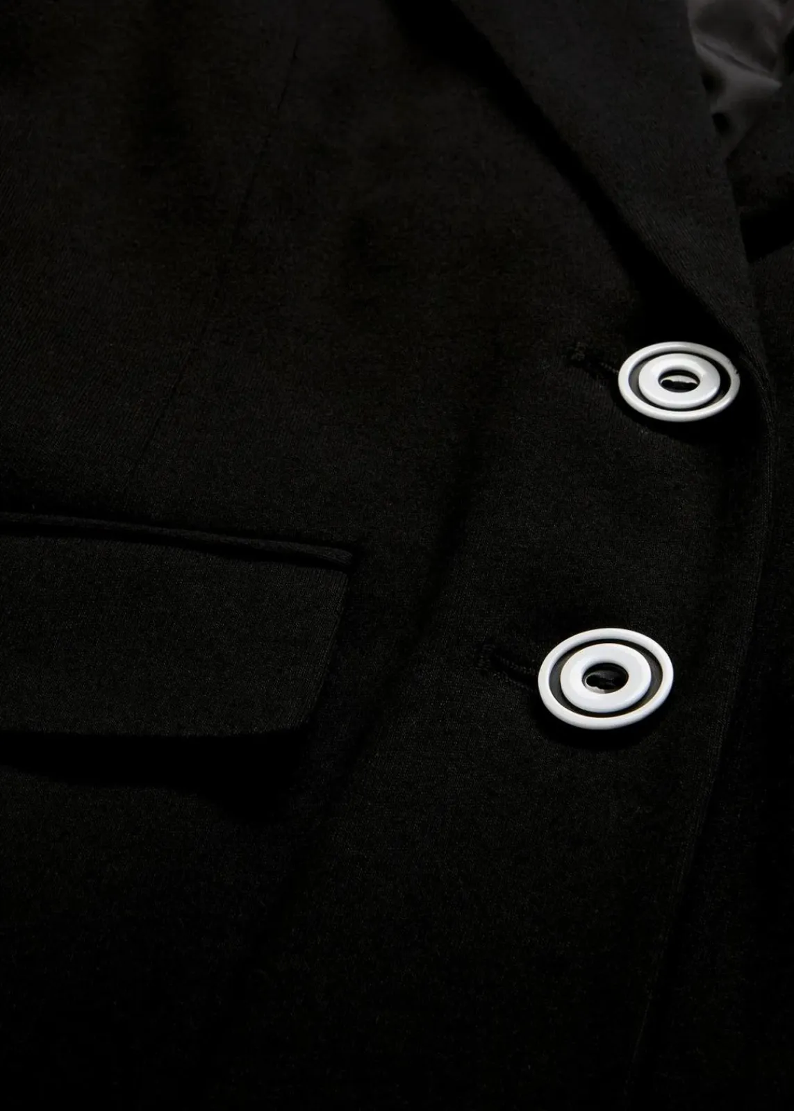 bonprix Bekleidung·Basics|Blazer^Baumwoll-Blazer mit gestreiften Details schwarz