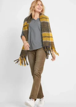 bonprix Shirts & Tops^Baumwoll-Henleyshirt mit Knopfleiste rauchgrau meliert