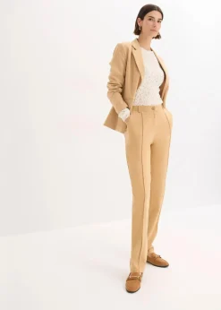bonprix Hosen|Bekleidung·Kleider^Baumwoll-Jersey-Hose mit Biesen cappuccino