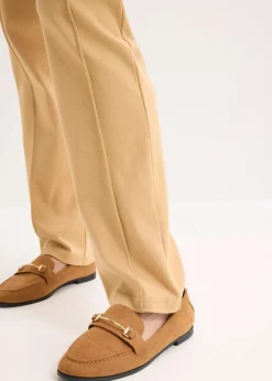 bonprix Hosen|Bekleidung·Kleider^Baumwoll-Jersey-Hose mit Biesen cappuccino
