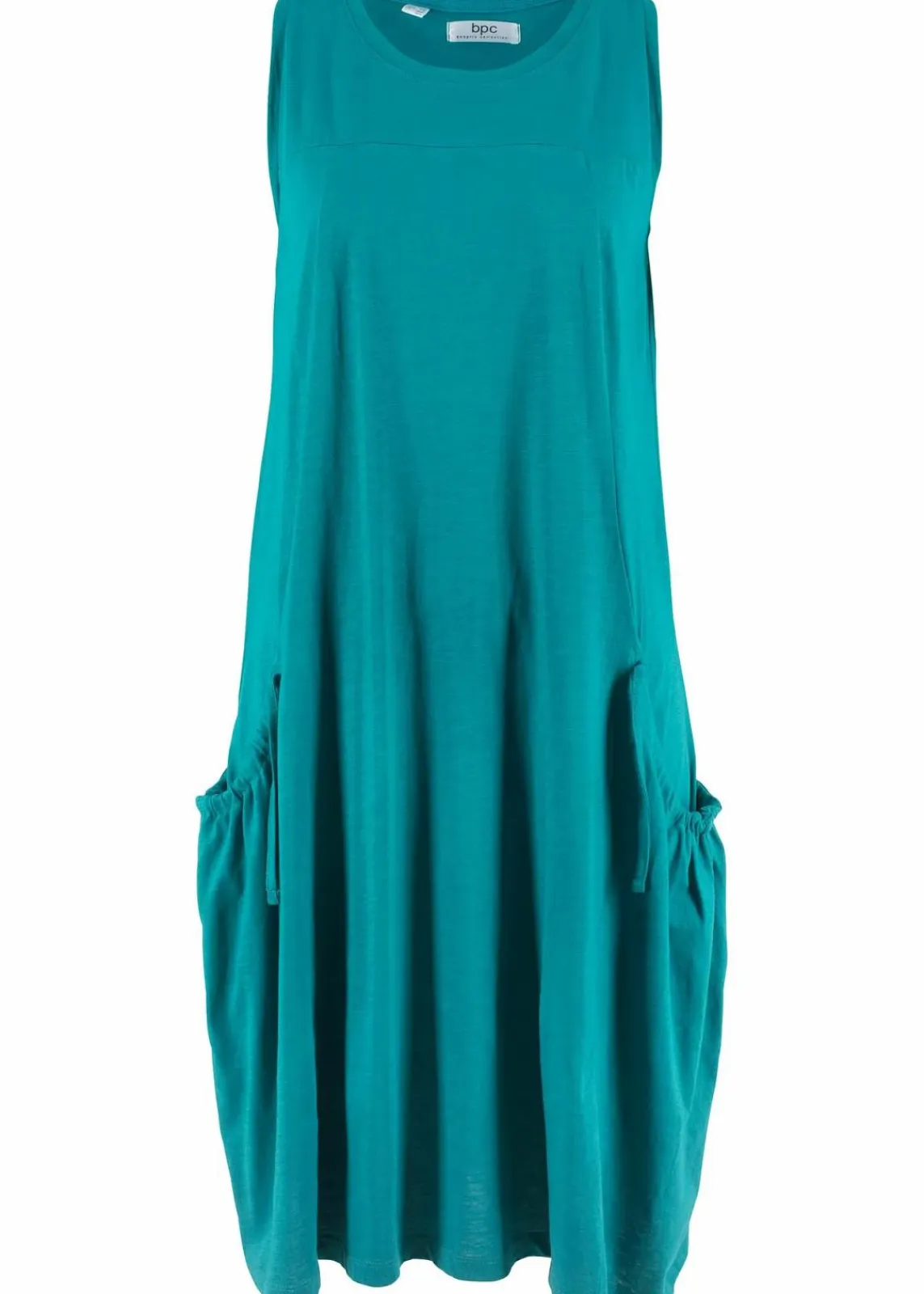 bonprix Kleider|Bekleidung·Pullover & Strickjacken^Baumwoll-Jerseykleid mit Taschen kobalttürkis