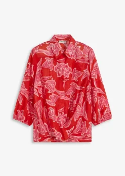 bonprix Bekleidung·Jacken & Mäntel|Blusen & Tuniken^bedruckte Bluse pink floral