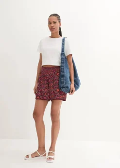 bonprix Bekleidung·Outdoorbekleidung|Bekleidung·Kleider^Bedruckte Schlupf-Shorts mit Gummibund dunkelbeere bedruckt