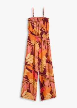 bonprix Bekleidung·Homewear|Jumpsuits^bedruckter Jumpsuit aus fließender Viskose braun floral