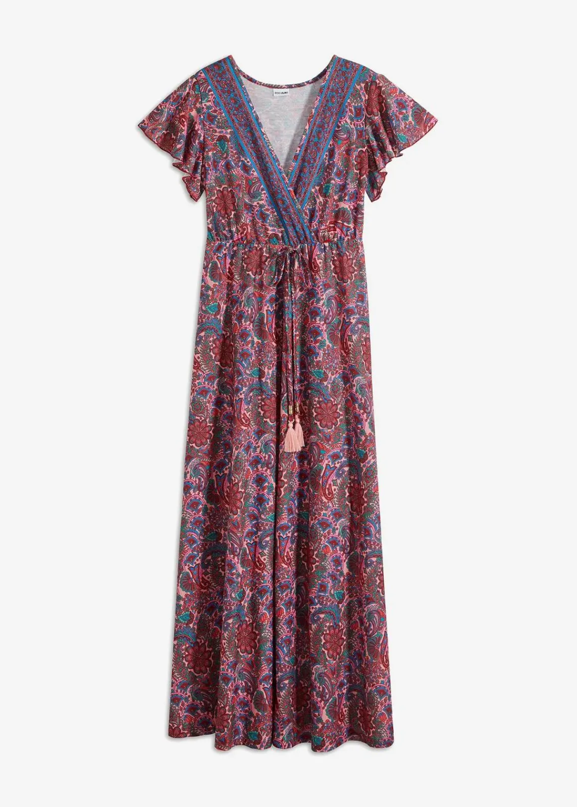 bonprix Bekleidung·Pullover & Strickjacken|Kleider^Bedrucktes Jersey-Maxikleid rosa floral