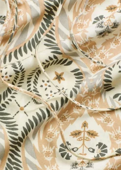bonprix Bekleidung·Pullover & Strickjacken|Nachhaltigere Materialien^bedrucktes Kaftan-Kleid aus fließender Viskose sand bedruckt