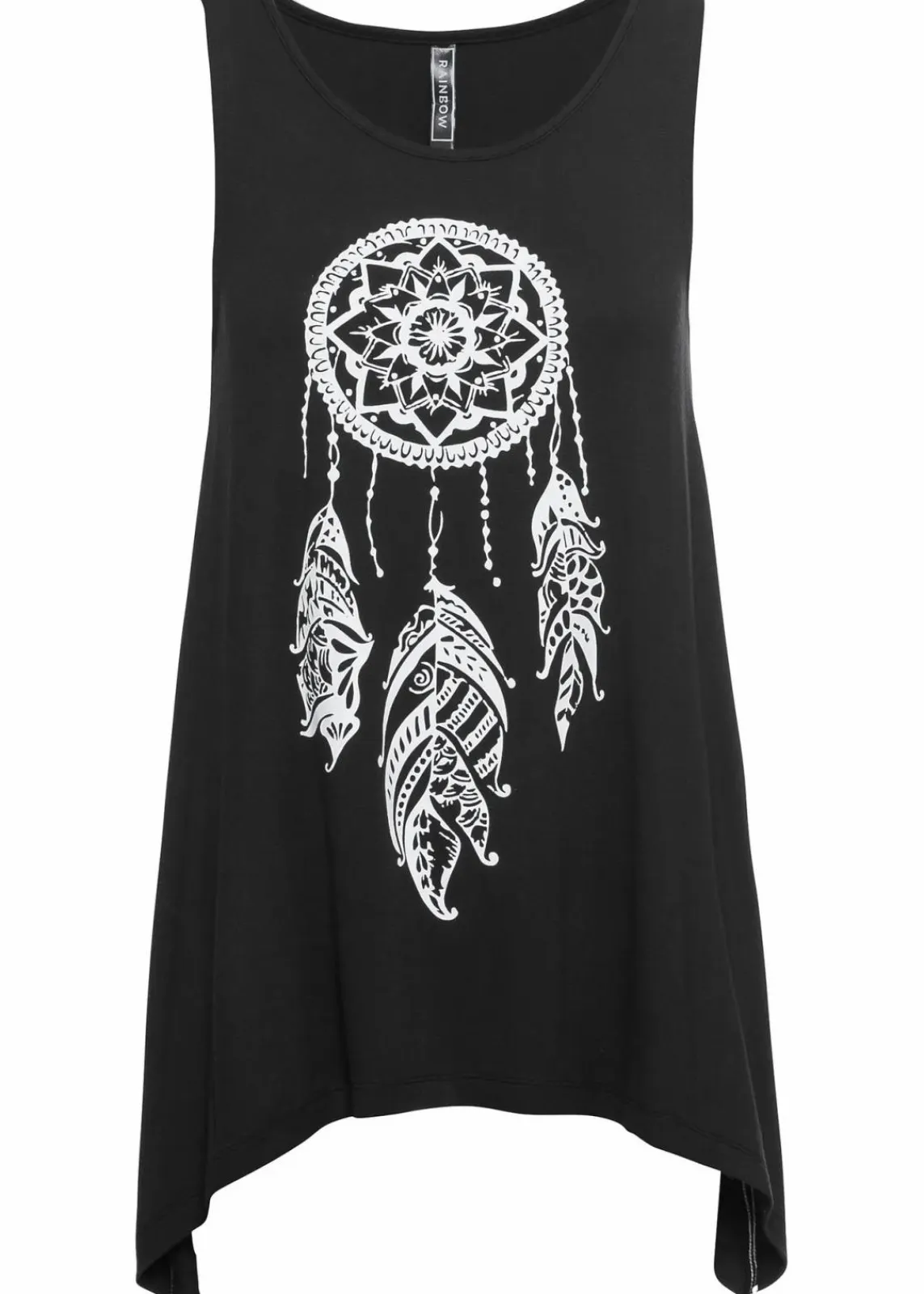 bonprix Shirts & Tops^Bedrucktes Long-Top schwarz/weiß bedruckt