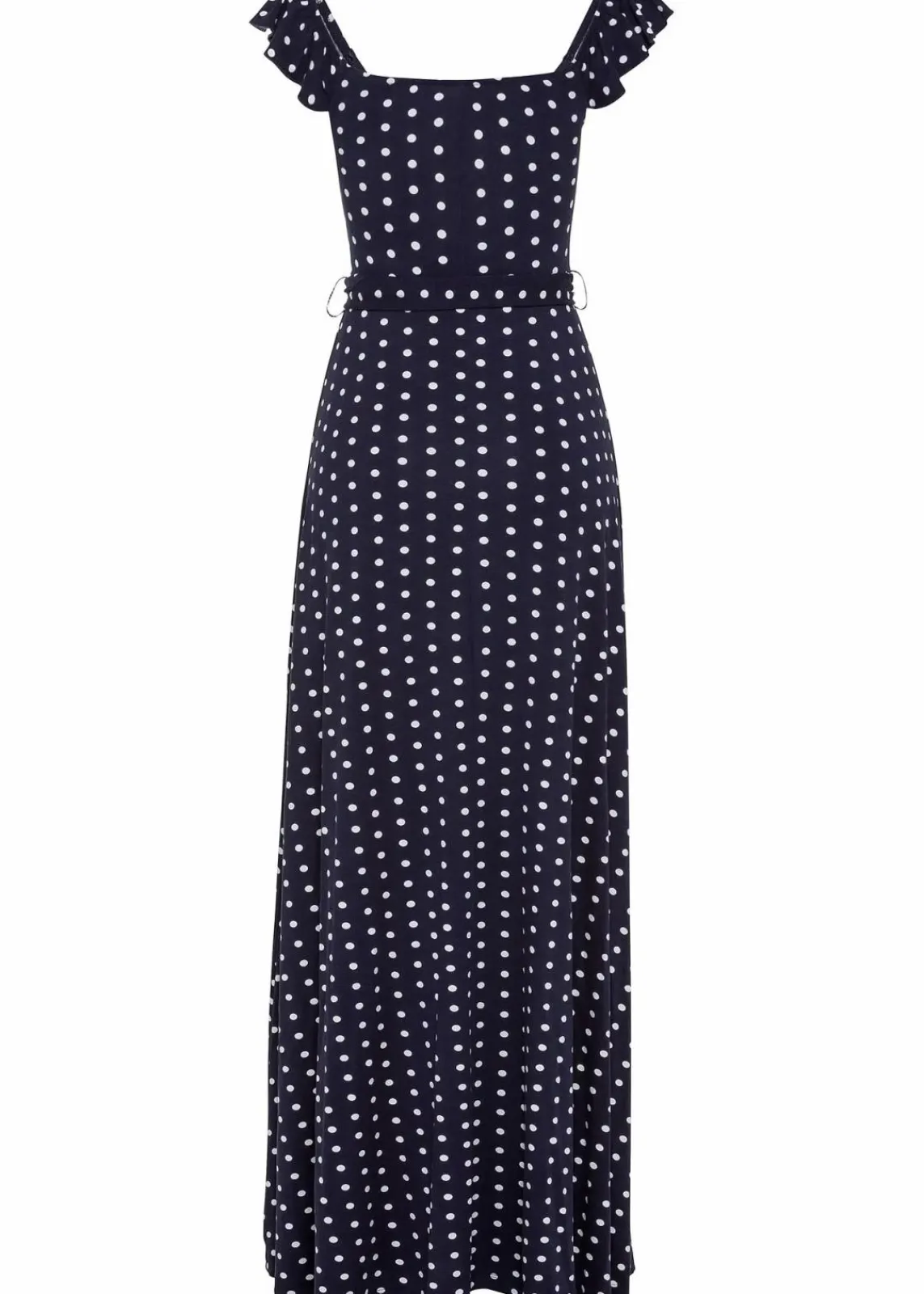 bonprix Nachhaltigere Materialien|Kleider^Bedrucktes Maxikleid dunkelblau gepunktet