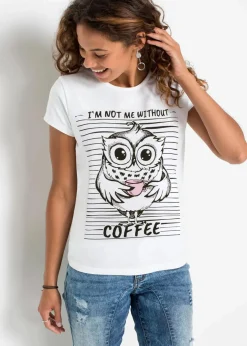bonprix Shirts & Tops^Bedrucktes T-Shirt weiß bedruckt Eule