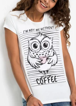 bonprix Shirts & Tops^Bedrucktes T-Shirt weiß bedruckt Eule
