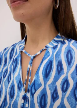bonprix Bekleidung·Pullover & Strickjacken|Kleider^bedrucktes Tunika-Kleid blau bedruckt