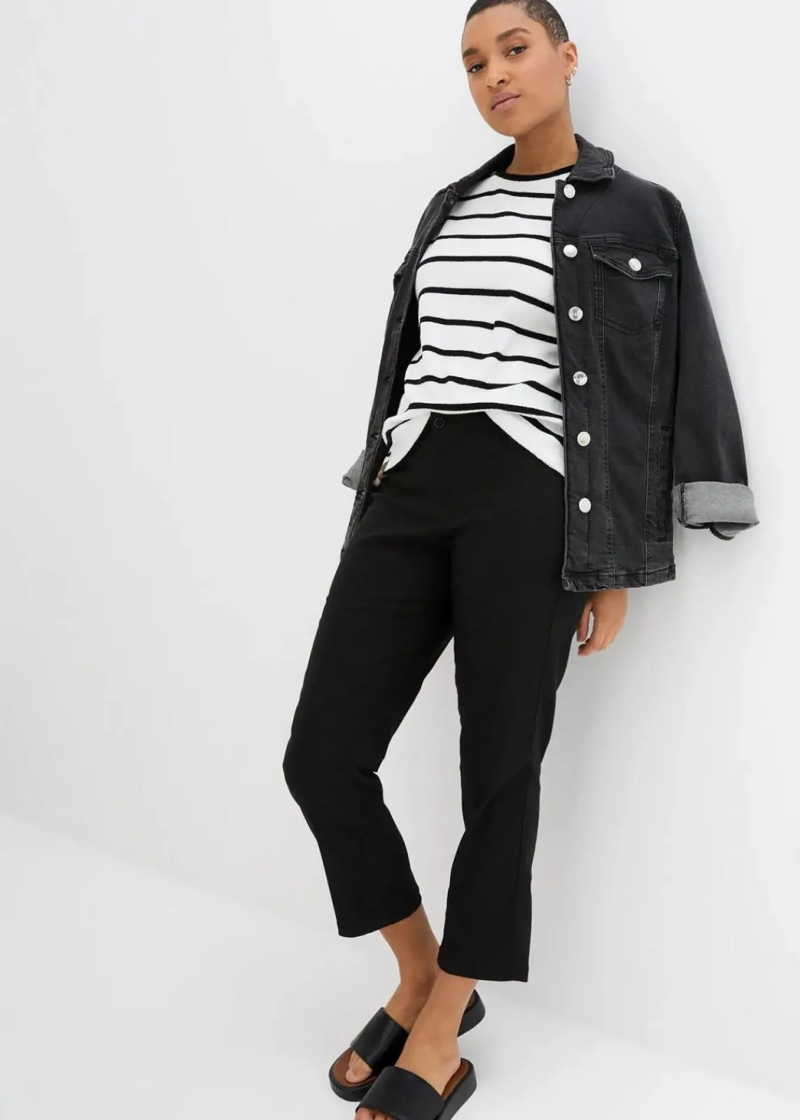 bonprix Hosen^Bengalin-7/8-Hose schwarz