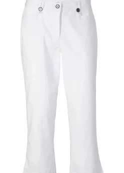 bonprix Hosen|Bekleidung·Kleider^7/8-Bengalin-Hose mit Bequembund weiß