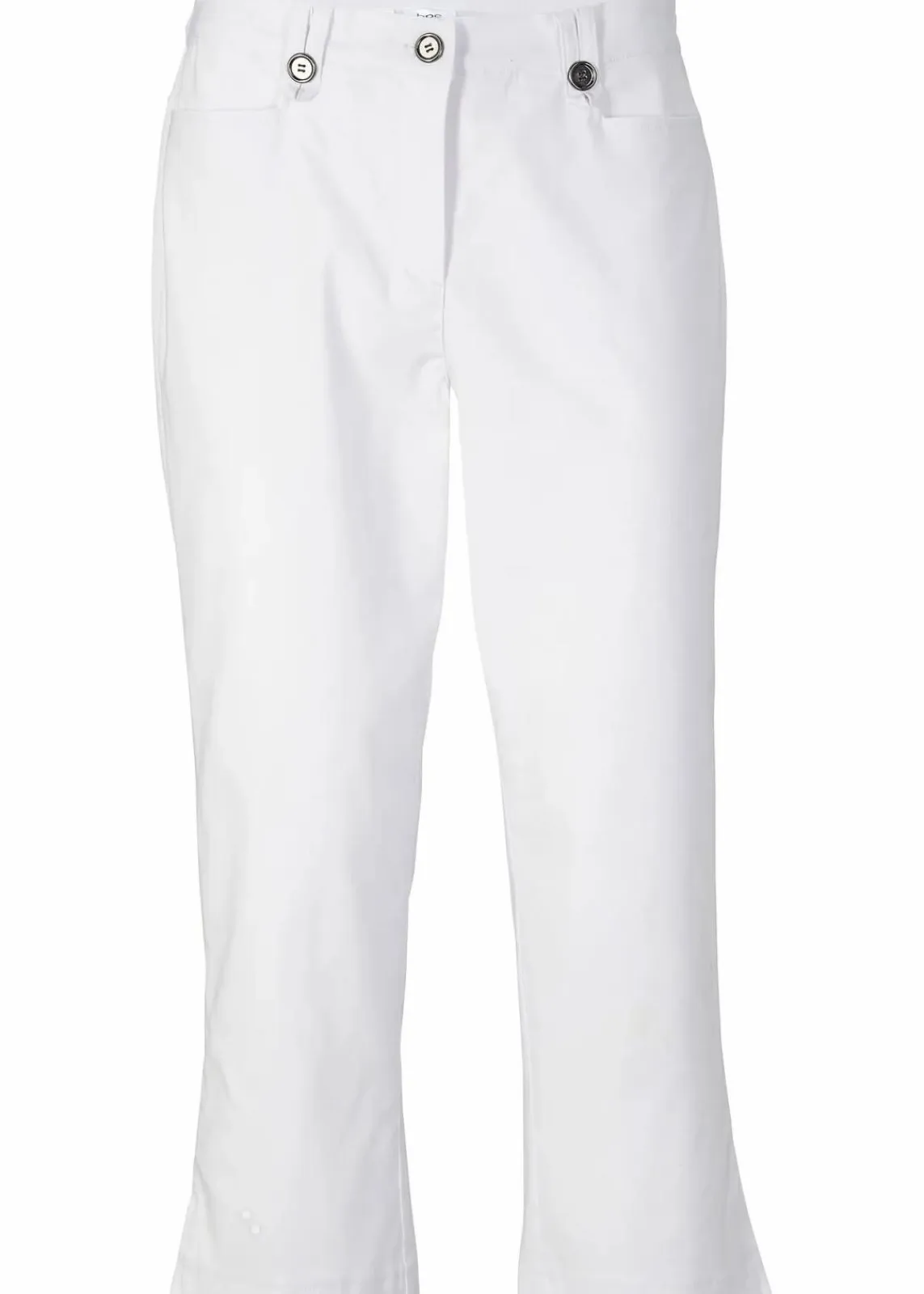 bonprix Hosen|Bekleidung·Kleider^7/8-Bengalin-Hose mit Bequembund weiß