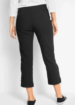 bonprix Bekleidung·Kleider|Hosen^7/8-Bengalin-Hose mit Bequembund schwarz