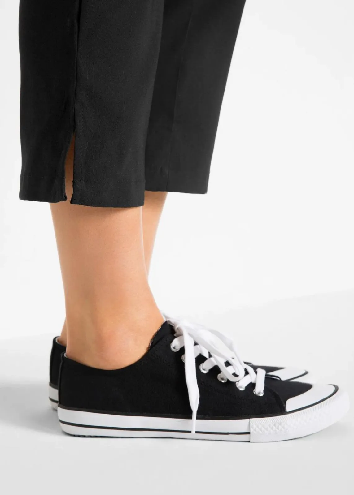 bonprix Bekleidung·Kleider|Hosen^7/8-Bengalin-Hose mit Bequembund schwarz