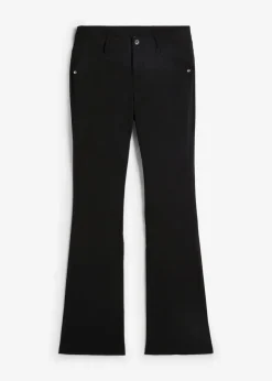 bonprix Kurzgrößen|Bekleidung·Kleider^Bengalin-Stretch-Hose, Bootcut schwarz