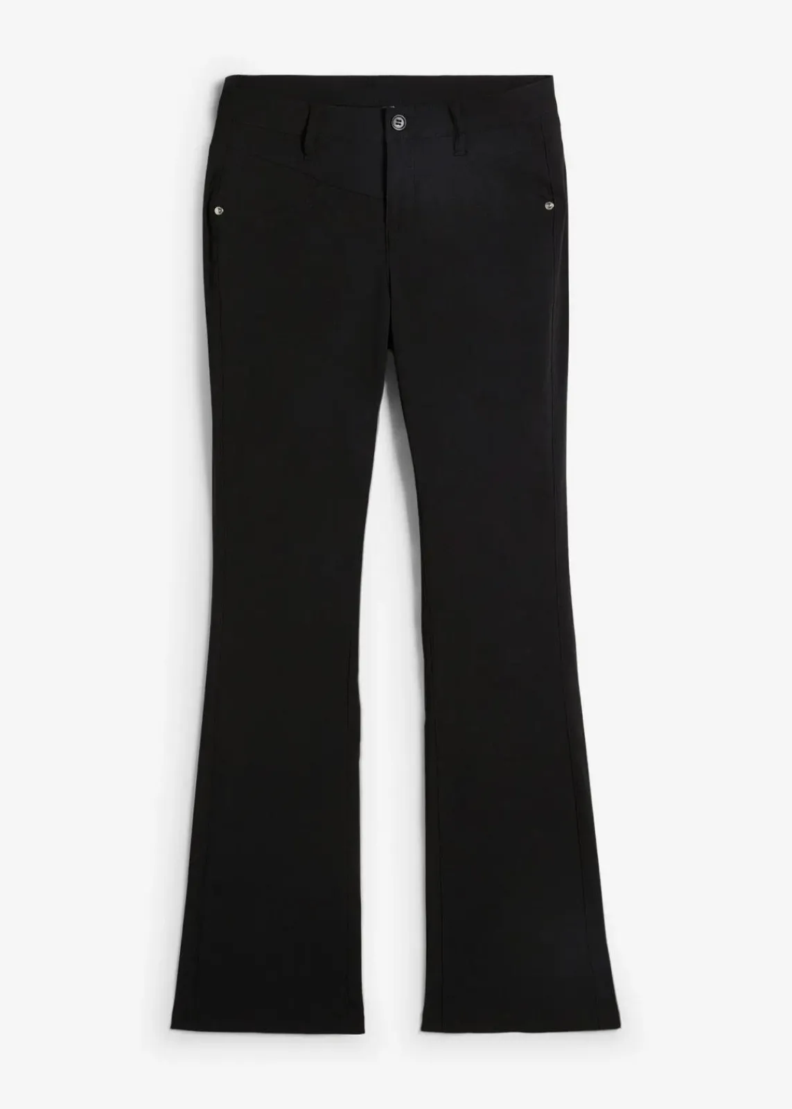 bonprix Kurzgrößen|Bekleidung·Kleider^Bengalin-Stretch-Hose, Bootcut schwarz