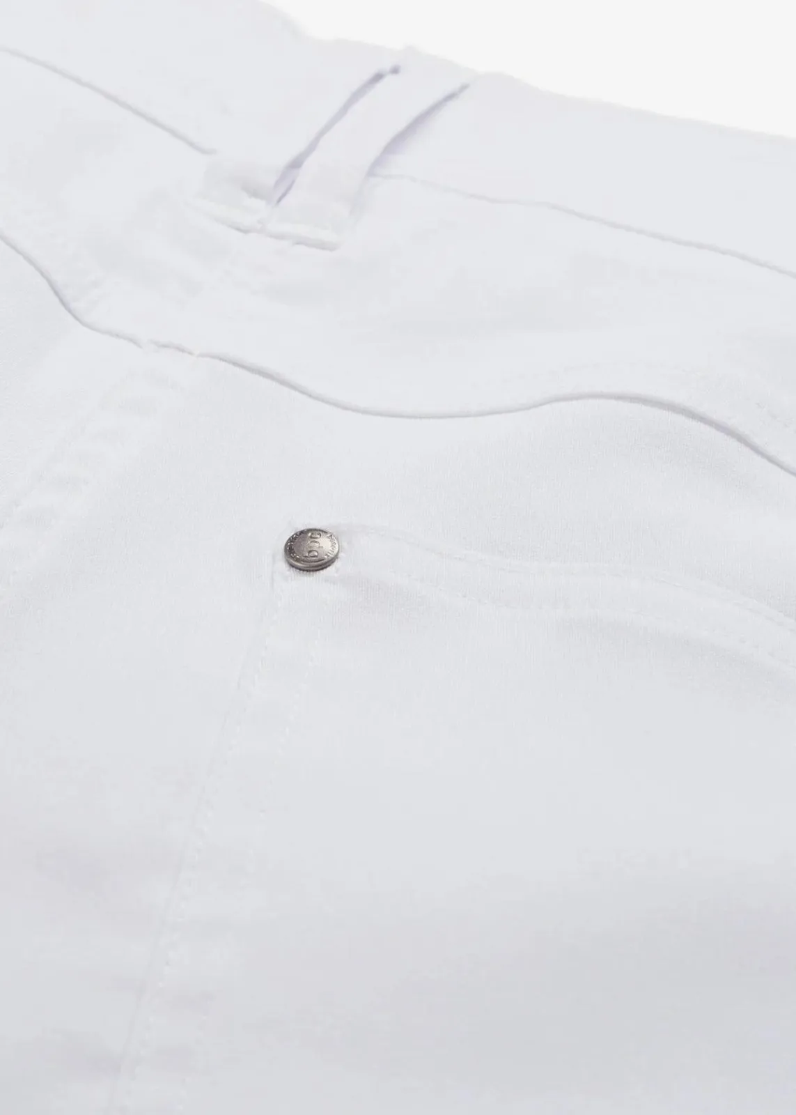 bonprix Hosen|Bekleidung·Kleider^Bengalin-Stretch-Hose mit Bequembund, Straight weiss