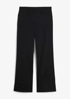 bonprix Kurzgrößen|Bekleidung·Kleider^Bengalin-Stretch-Hose mit Bequembund schwarz