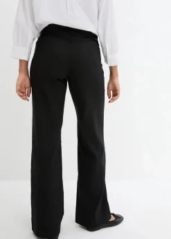 bonprix Kurzgrößen|Bekleidung·Kleider^Bengalin-Stretch-Hose mit Bequembund schwarz