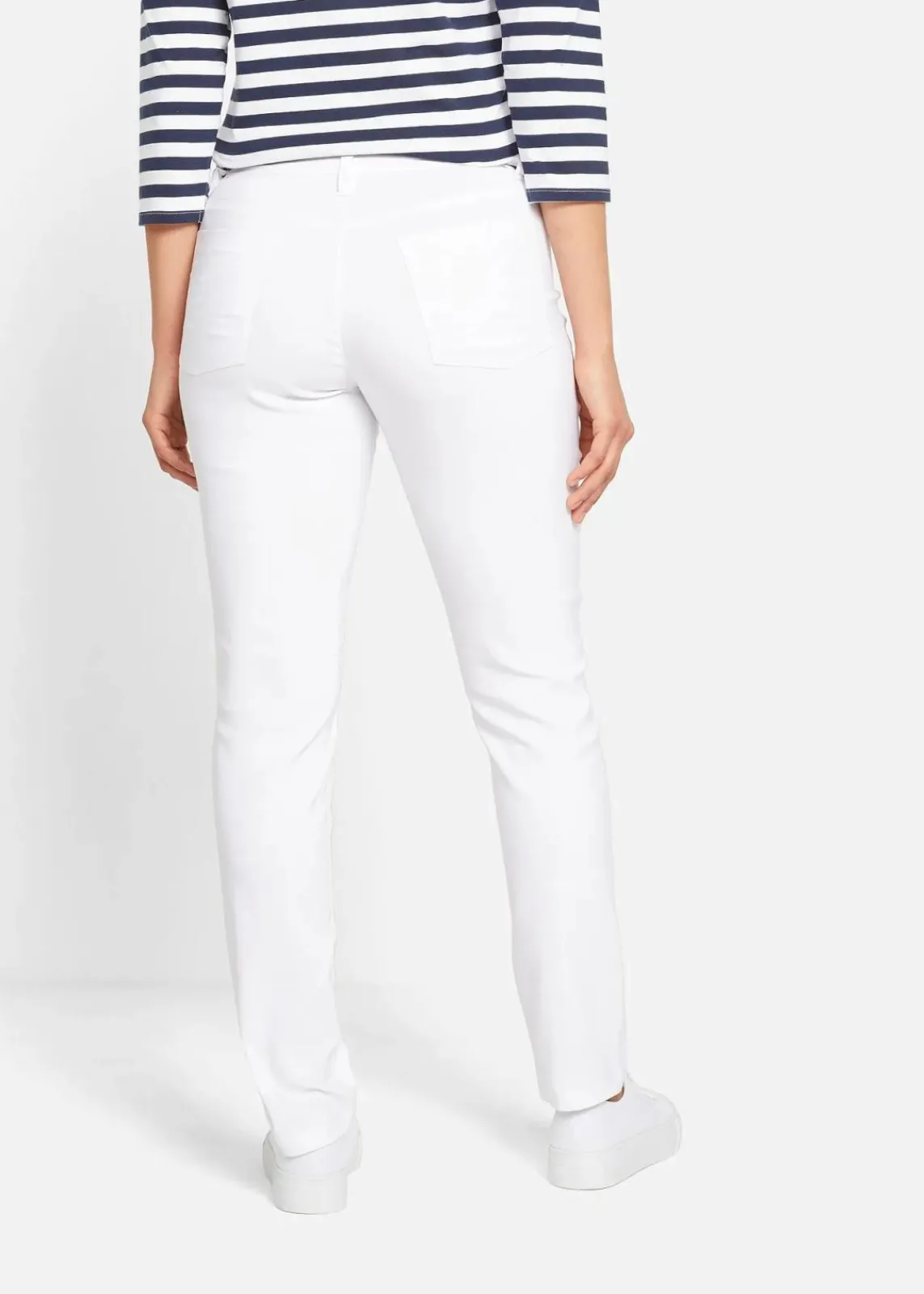 bonprix Hosen|Bekleidung·Kleider^Bengalin-Stretch-Hose, Straight weiss