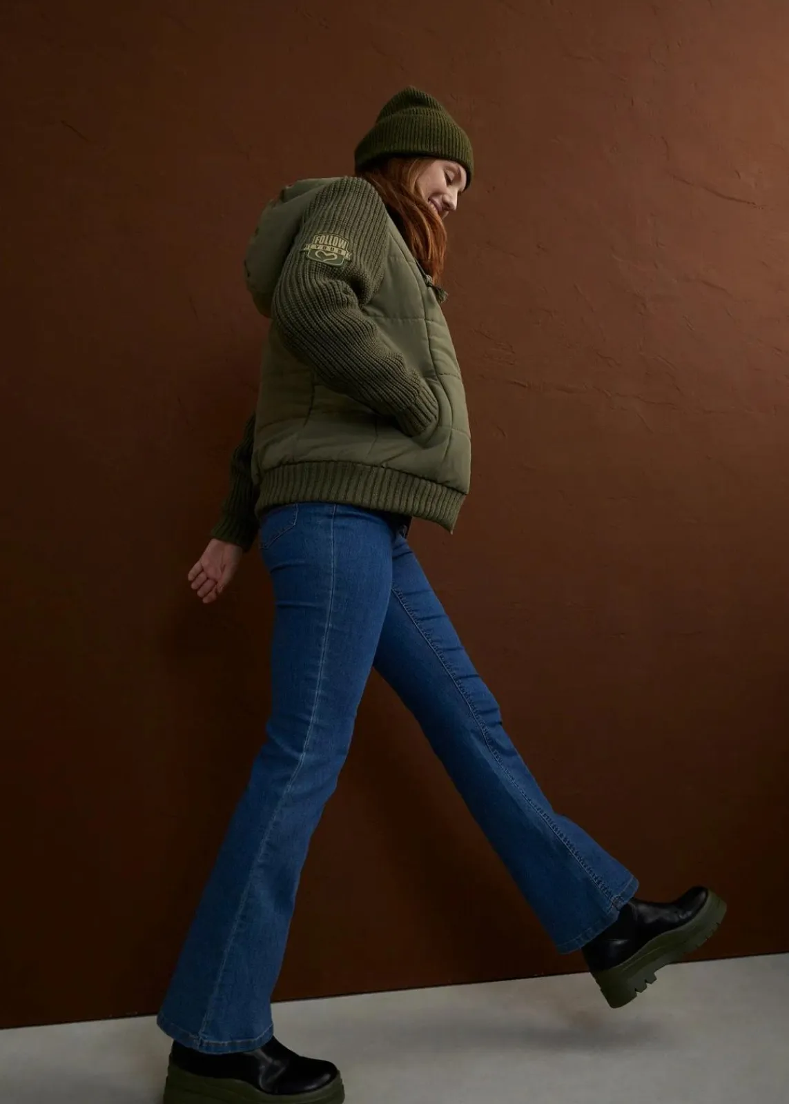 bonprix Jacken & Mäntel|Bekleidung·Hosen^Übergangsjacke oliv
