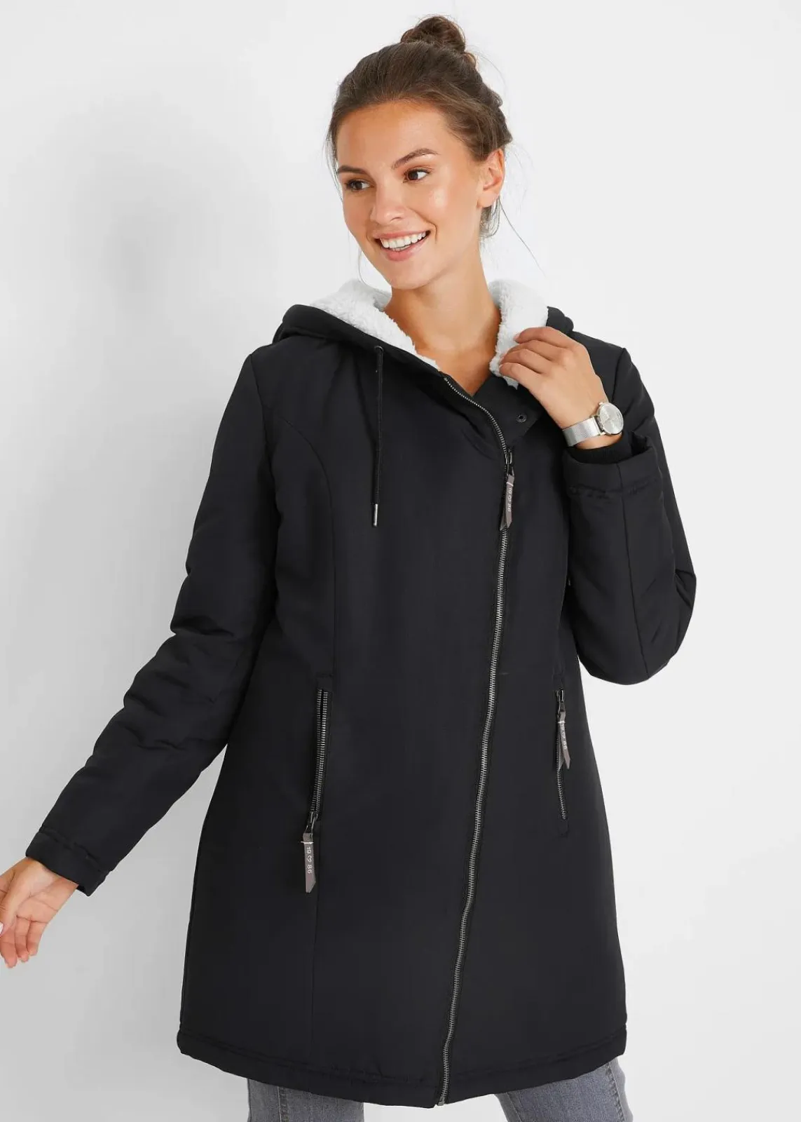 bonprix Bekleidung·Hosen|Jacken & Mäntel^Übergangsjacke schwarz
