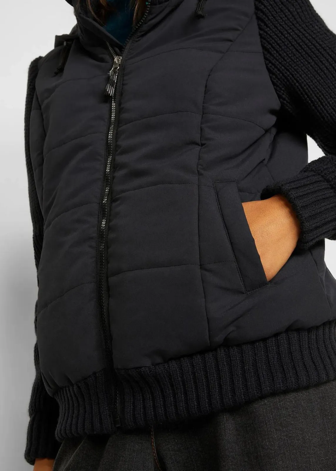 bonprix Jacken & Mäntel|Bekleidung·Hosen^Übergangsjacke schwarz