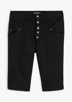 bonprix Bekleidung·Outdoorbekleidung|Bekleidung·Kleider^Bermuda aus elastischem Baumwoll-Mix schwarz