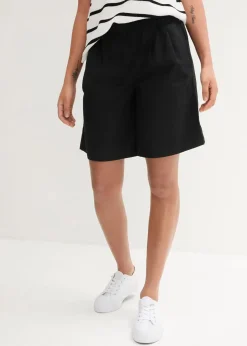 bonprix Bekleidung·Outdoorbekleidung|Bekleidung·Kleider^Bermuda aus Leinen-Baumwoll-Mix schwarz