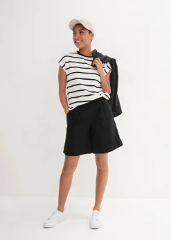 bonprix Bekleidung·Outdoorbekleidung|Bekleidung·Kleider^Bermuda aus Leinen-Baumwoll-Mix schwarz