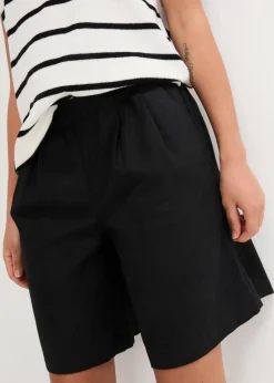 bonprix Bekleidung·Outdoorbekleidung|Bekleidung·Kleider^Bermuda aus Leinen-Baumwoll-Mix schwarz