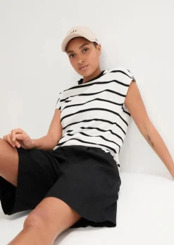 bonprix Bekleidung·Outdoorbekleidung|Bekleidung·Kleider^Bermuda aus Leinen-Baumwoll-Mix schwarz