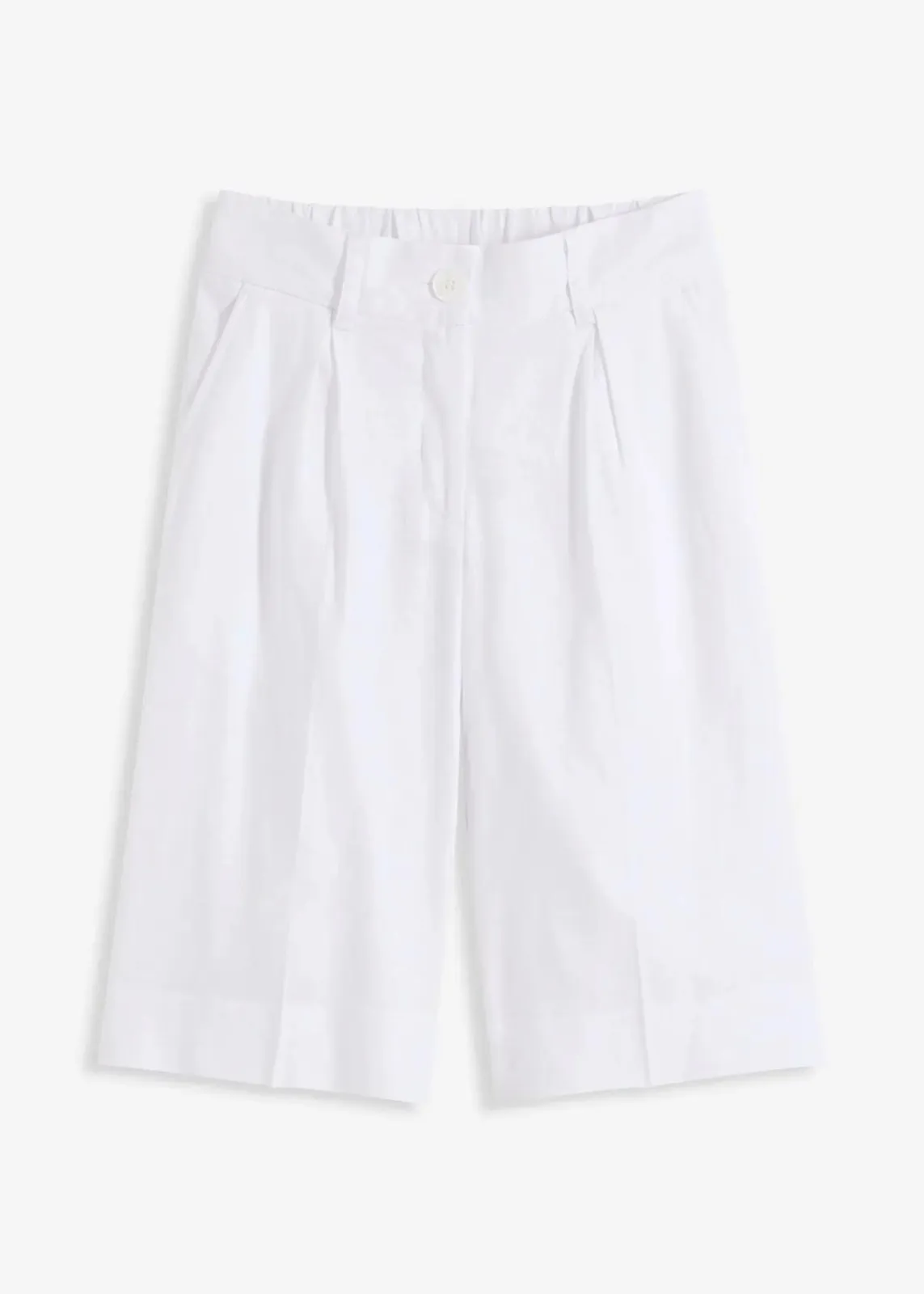 bonprix Hosen|Shorts^Bermuda aus Leinen-Mix weiß