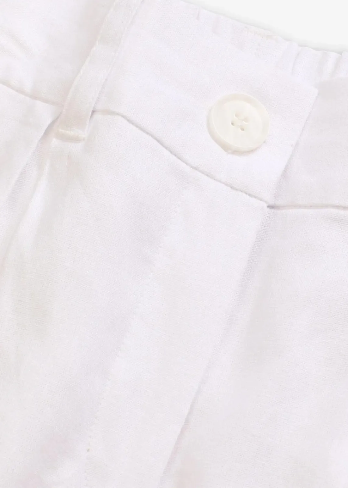 bonprix Hosen|Shorts^Bermuda aus Leinen-Mix weiß